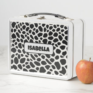 Elegant Popular Luxury White Leopard Collection Metal Lunch Box