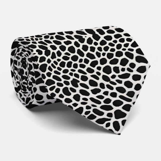 Elegant Popular Luxury White Leopard Collection Tie (Rolled)