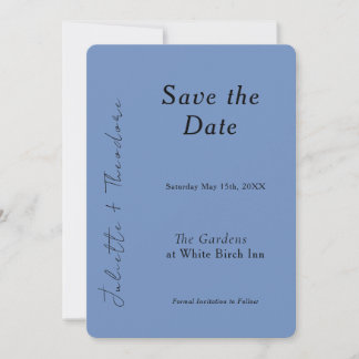 Elegant Porcelain Blue Save the Date
