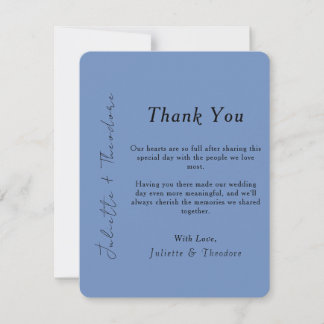 Elegant Porcelain Blue Thank You Card
