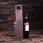 Élégant Porte-bouteilles en cuir Faux Brown