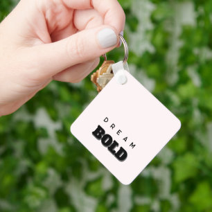Élégant porte-clés personnalisable avec bouton et