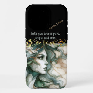 Elegant portrait of a woman with hair iPhone 16 pro max case
