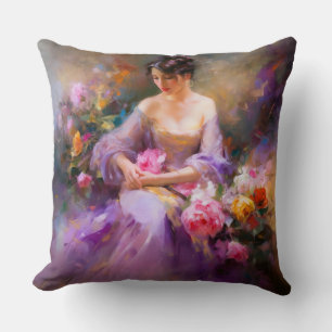 Elegant Portrait  Throw Pillow