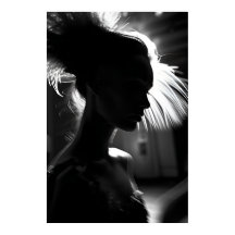 Elegant poster ballerina with blur effect