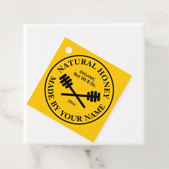 Élégant pot de miel les étiquettes de faveur pour  (En situation)