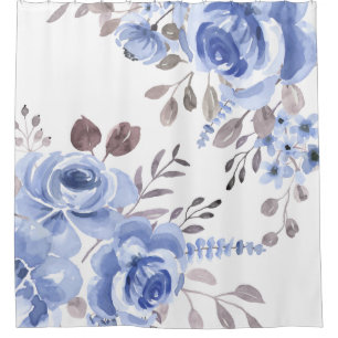 Elegant Powder Blue Floral Watercolor