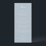 Elegant Powder Blue Modern Wedding Menu<br><div class="desc">Elegant wedding menus featuring a simple design with script and serif fonts.</div>