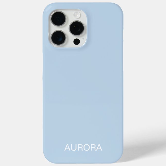 Elegant Powder Blue Personalized Name -  Case-Mate iPhone Case (Back)