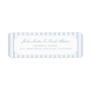 Elegant Powder Blue Striped Pattern Baby Shower