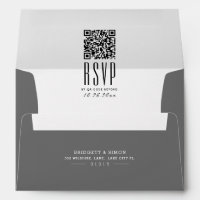 Elegant Pre-addressed QR code RSVP