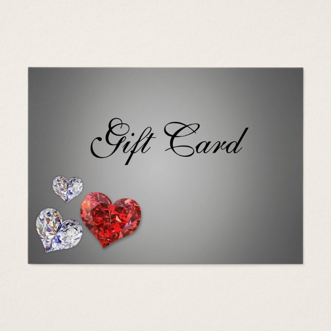 Élégant Precious Diamond Hearts Certificat cadeau (Devant)