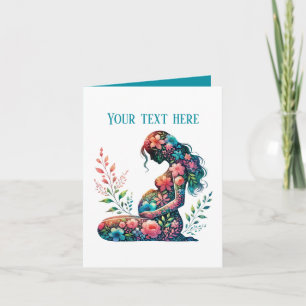 Elegant pregnant Mom add text any purpose  Card