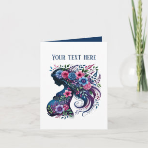 Elegant pregnant Mom add text any purpose Card