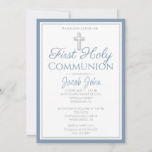 Élégant premier saint Invitations de communion pou