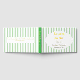 Elegant Preppy Butter green Letters To The Bride Guest Book