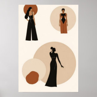 Elegant Presence | Modern Abstract Feminine Poster