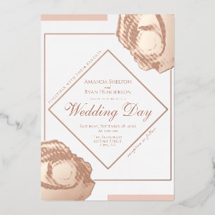 Elegant Pressed Gold Roses Floral Wedding