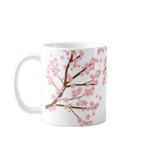 Elegant pretty cherry blossoms sakura calligraphy