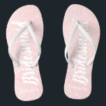 Elegant pretty chick rose gold glitter bridesmaid flip flops<br><div class="desc">Faux rose gold glitter bridesmaid design.</div>