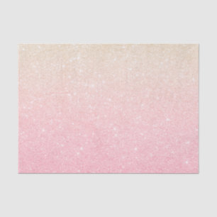 Elegant pretty girly gradient rose gold glitter tissue paper