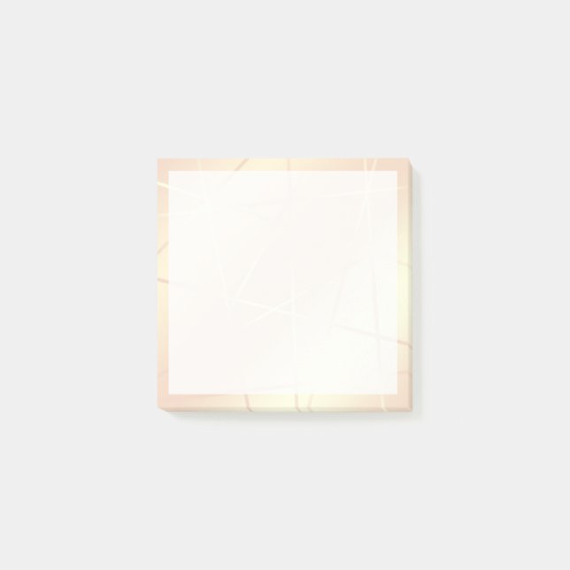 Elegant pretty rose gold & blush pink geometric post-it notes (Front)