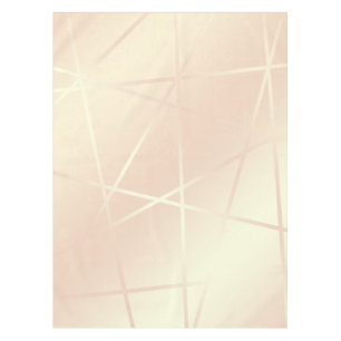 Elegant pretty rose gold & blush pink geometric tablecloth