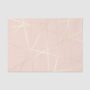 Elegant pretty rose gold & blush pink geometric tissue paper