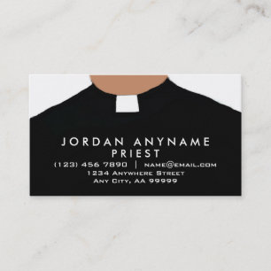 Elegant Priest Collar Business Card