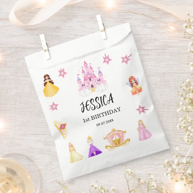 Elegant Princess Birthday Celebration Favour Bag (Clipped)
