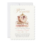 Elegant Princess Carriage pink girl Baby Shower 