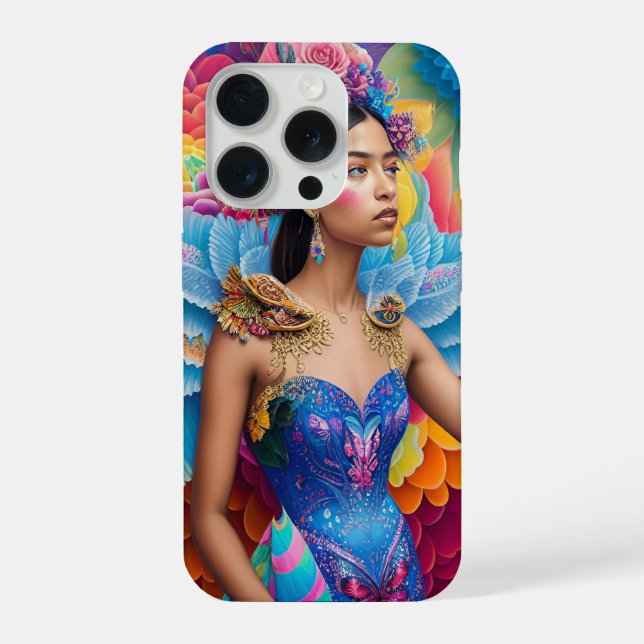 Elegant princess with wings  iPhone case (Back)