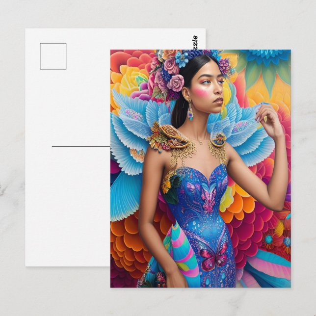 Elegant princess with wings  postcard (Front/Back)