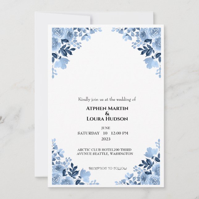 Elegant Printable Invite Modern Editable Customiwb (Front)