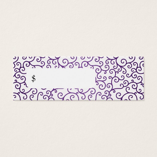 Élégant Prix Tag Moderne Flèches Violet (Devant)