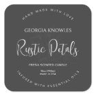 Elegant Product Label Sticker Black And White