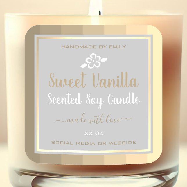 Elegant Product Packaging Gold Grey Coloured Label (Creator Uploaded)