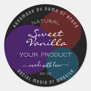 Elegant Product Packaging Labels Dark Colours Blac