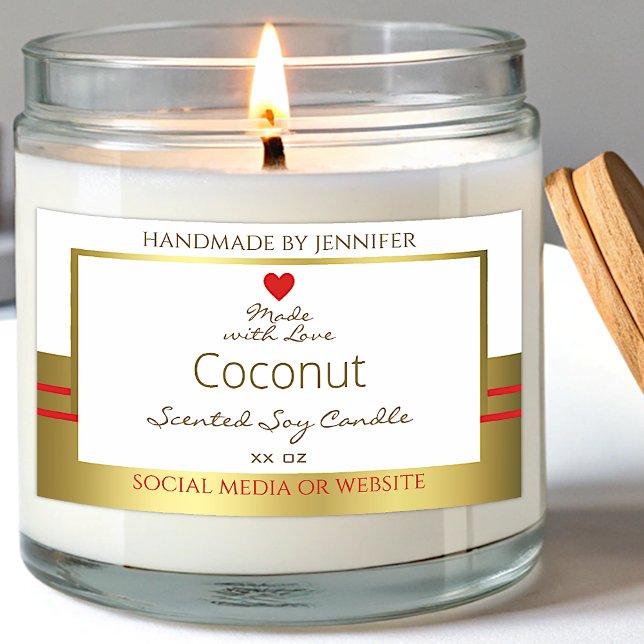 Elegant Product Packaging Labels White and Gold (Creator Uploaded)