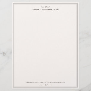 Elegant Professional Beige  Letterhead