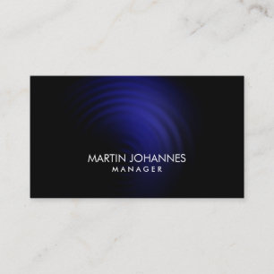 Elegant Professional Blue Black Business Card