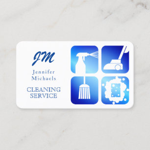 Elegant professional blue business card