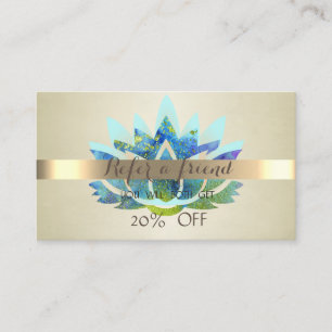 Elegant Professional,Blue Lotus  Referral Card