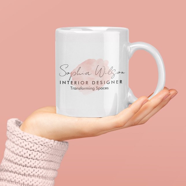 Elegant Professional Business Watercolor Signature Coffee Mug (Creator Uploaded)