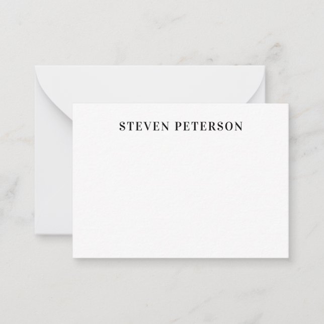 Elegant Professional Classic Simple Formal Black Card (Front)