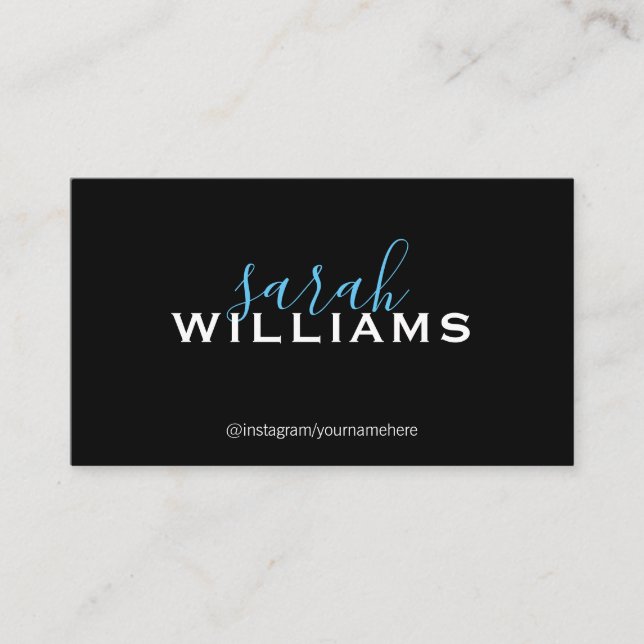 Elegant Professional Cursive Business Card (Front)