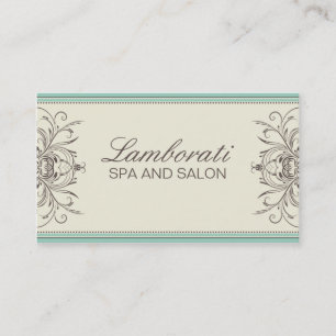 Elegant Professional Damask Floral Modern Art Deco Business Card