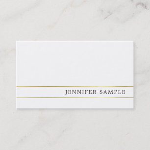 Elegant Professional Design Modern Plain Sleek Business Card