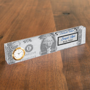 Elegant Professional Dollar One Money Front Nameplate