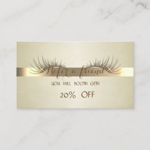 Elegant Professional,Faux Lashes Referral Card